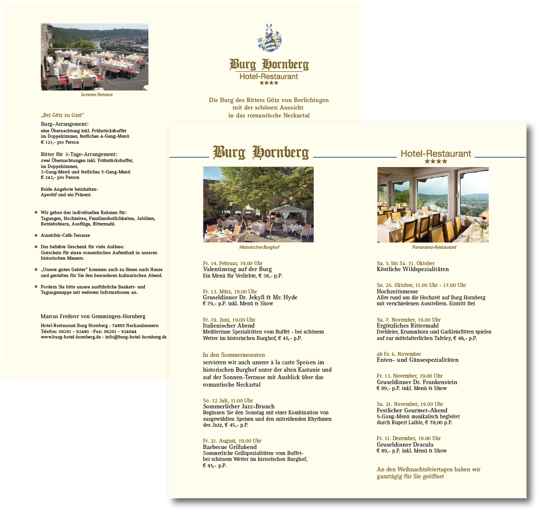 Folder Offsetdruck Veranstaltungen